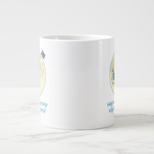 Trauriger Mond Jumbo-Tasse (Vorderseite)