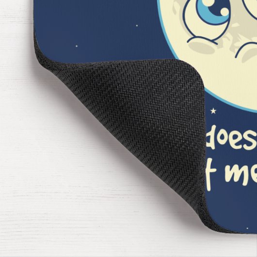 Trauriger Mond Mousepad (Ecke)