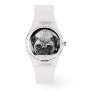 Trauriger Mops Armbanduhr