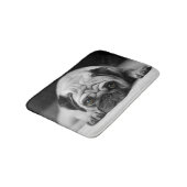 Trauriger Mops Badematte (Schrägansicht)