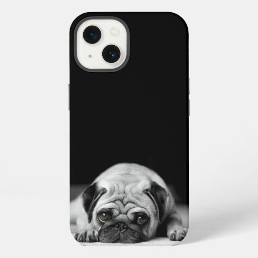 Trauriger Mops iPhone Hülle (Rückseite)