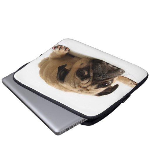 Trauriger Mops Laptopschutzhülle (Vorne Knopf)