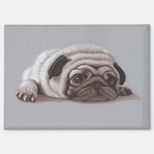 Trauriger Mops Magnet