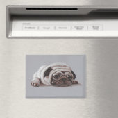 Trauriger Mops Magnet (In Situ (Geschirrspüler))