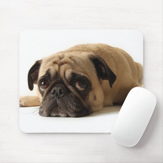 Trauriger Mops Mousepad (Mit Mouse)