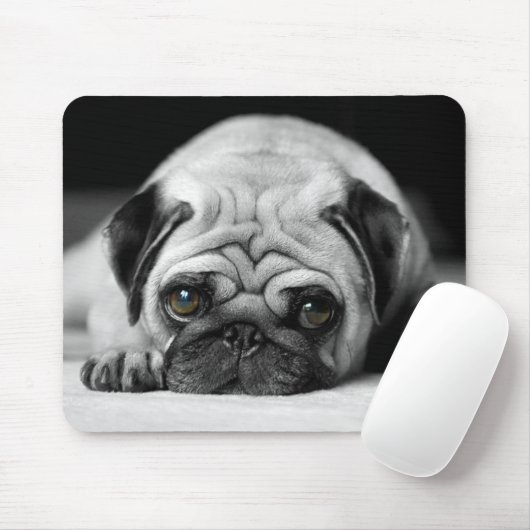 Trauriger Mops Mousepad (Mit Mouse)