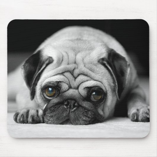 Trauriger Mops Mousepad (Vorne)
