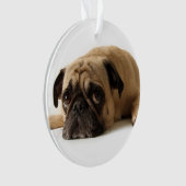 Trauriger Mops Ornament (Vorderseite)