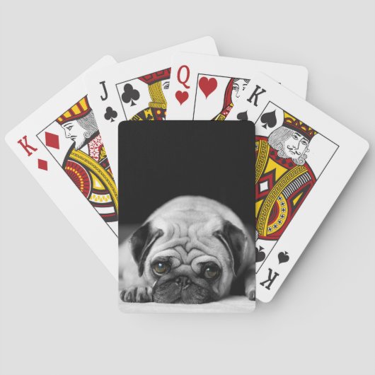 Trauriger Mops Spielkarten (Rückseite)