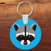 Trauriger Niedlicher Raccoon Schlüsselanhänger (Vorderseite)