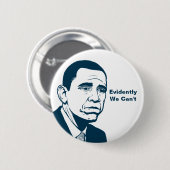 Trauriger Obama-Knopf Button (Vorne & Hinten)