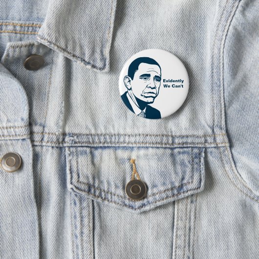 Trauriger Obama-Knopf Button (Beispiel)