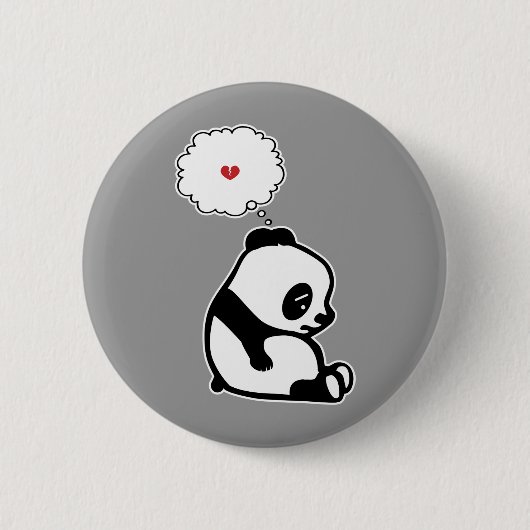 Trauriger Panda Button (Vorderseite)