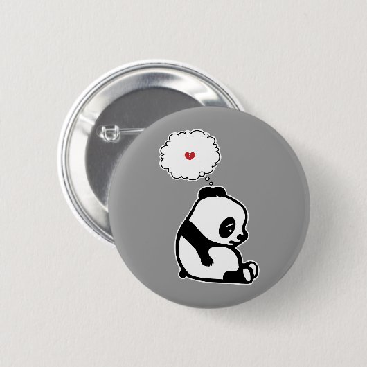 Trauriger Panda Button (Vorne & Hinten)