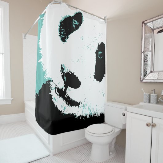 trauriger Panda Duschvorhang (Beispiel)