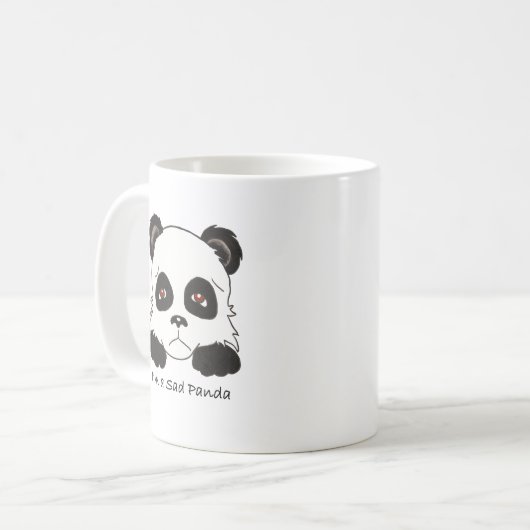 Trauriger Panda Kaffeetasse (Vorderseite Links)