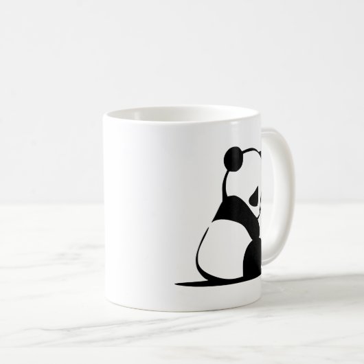 Trauriger Panda - niedlicher Baby-Panda-Bär Kaffeetasse (VorderseiteRechts)