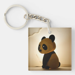 Trauriger Panda Schlüsselanhänger