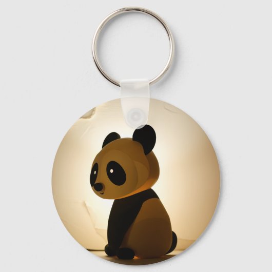 Trauriger Panda Schlüsselanhänger (Vorderseite)