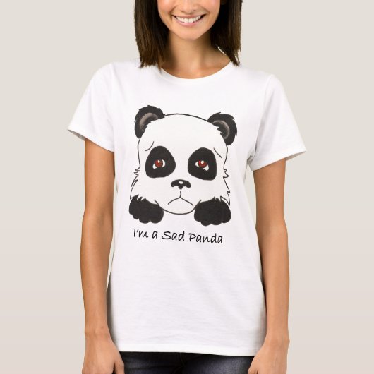 Trauriger Panda T-Shirt (Vorderseite)