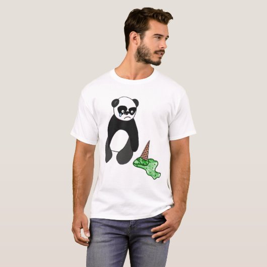 Trauriger Panda T-Shirt (Vorne ganz)