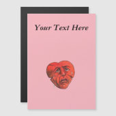 Trauriger roter Herzschlag Magnetkarte (Vorne/Hinten)