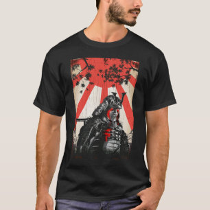 Trauriger Samurai-Krieger japanische Kultur Schwer T-Shirt
