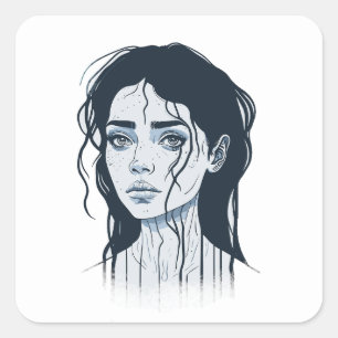 Trauriger Sticker