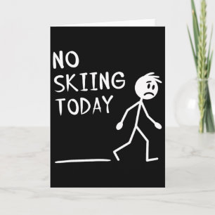 Trauriger Stockmann Kein Skifahren heute Vatertag  Karte
