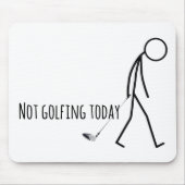 Trauriger Strichmännchen für Golfer Mousepad (Vorne)