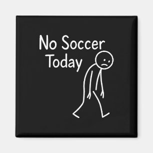 Trauriger Strichmännchen-Fußballfan Kein Fußball H Magnet