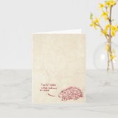 Trauriger Tag für ein Porcupine Karte (Gelbe Blume)