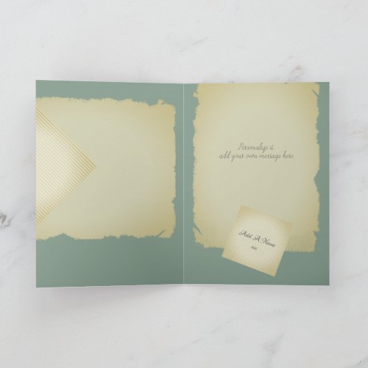 Trauriger Vintager Teddybär Karte (Innenseite)