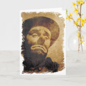 Trauriger Vintager Zirkus-Clown Karte (Gelbe Blume)
