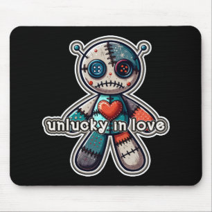 Trauriger VOODOO-Puppenbär UNLUCKY in LIEBE Mousepad