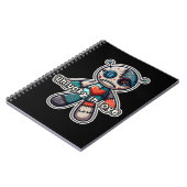 Trauriger VOODOO-Puppenbär UNLUCKY in LIEBE Notizblock (Linke Seite)