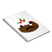 trauriger Weihnachtspudding Notizblock (Rechte Seite)
