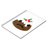 trauriger Weihnachtspudding Notizblock (Linke Seite)