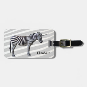 Trauriger Zebra-Einhorn-Gepäckanhänger Gepäckanhänger