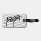 Trauriger Zebra-Einhorn-Gepäckanhänger Gepäckanhänger (Rückseite horizontal)