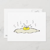 Trauriges albernes Ei gebraten Postkarte (Vorne/Hinten)