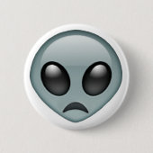 Trauriges alien Emoji Button (Vorderseite)