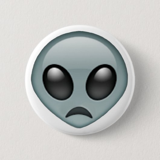 Trauriges alien Emoji Button (Vorderseite)