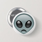 Trauriges alien Emoji Button (Vorne & Hinten)