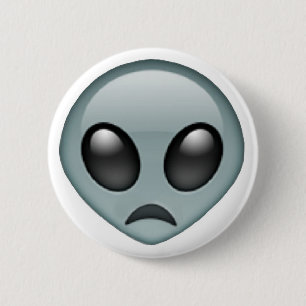 Trauriges alien Emoji Button