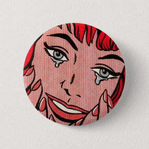 Trauriges Comic Button