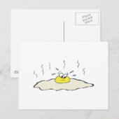 trauriges dummes Ei wird gebraten Postkarte (Vorne/Hinten)