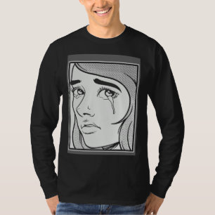 Trauriges E Mädchen Ästhetik E Junge Trauriger Jun T-Shirt