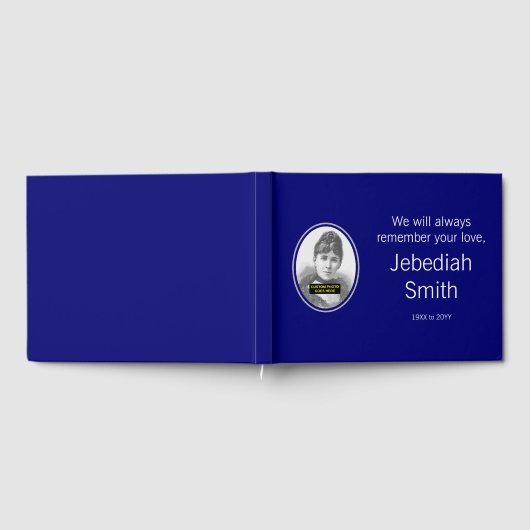 Trauriges, einfaches Bestattungsguestbook; individ Gästebuch (Voll)