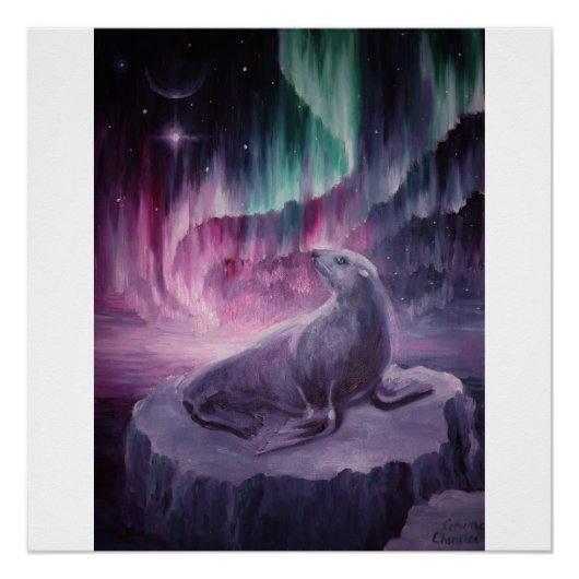 Trauriges einsames Siegel Poster (Vorderseite)